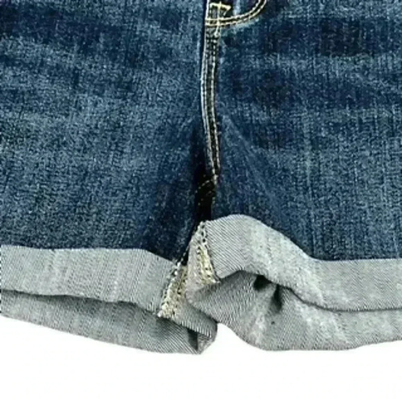 Old Navy Dark Wash Distressed Denim Jean Shorts Womens Sz 4 - Picture 5 of 11